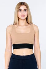 Y Back Body Fitted Cropped Vest