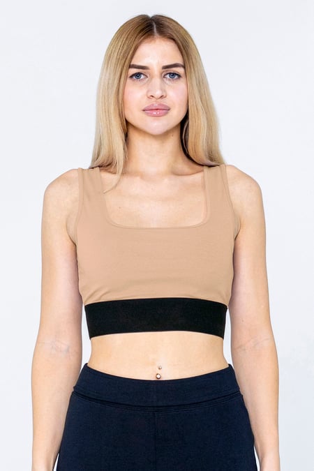 Purple Y Back Body Fitted Cropped Vest