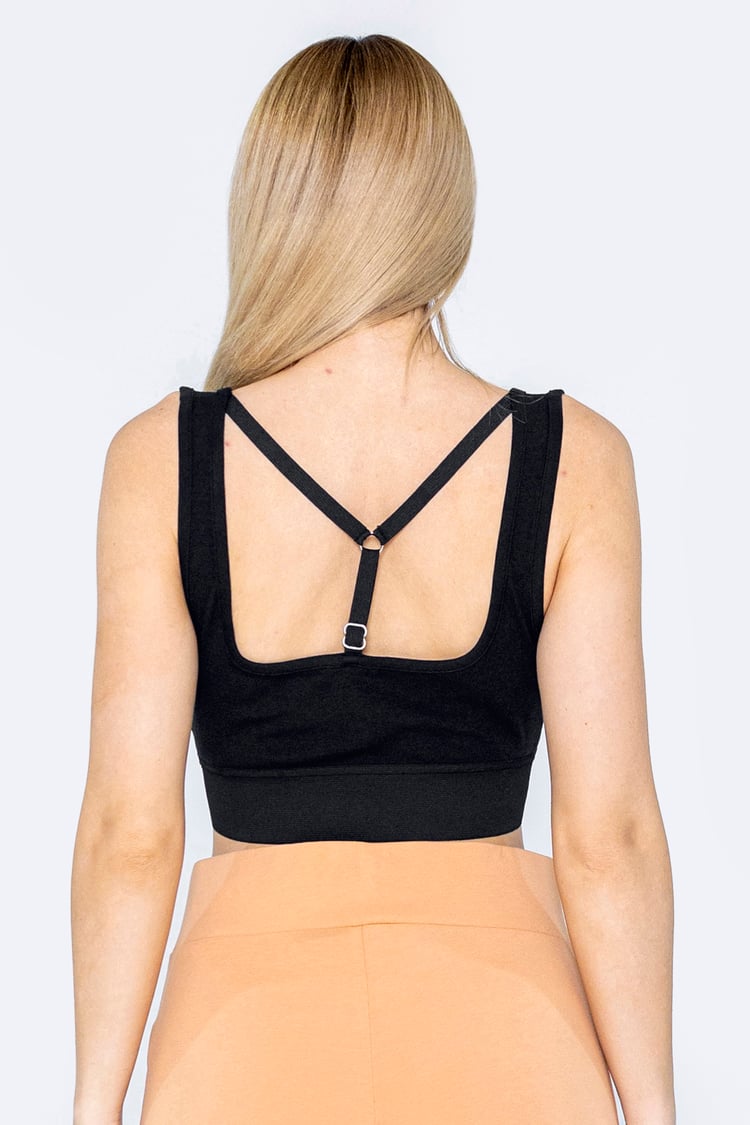 Y Back Body Fitted Cropped Vest