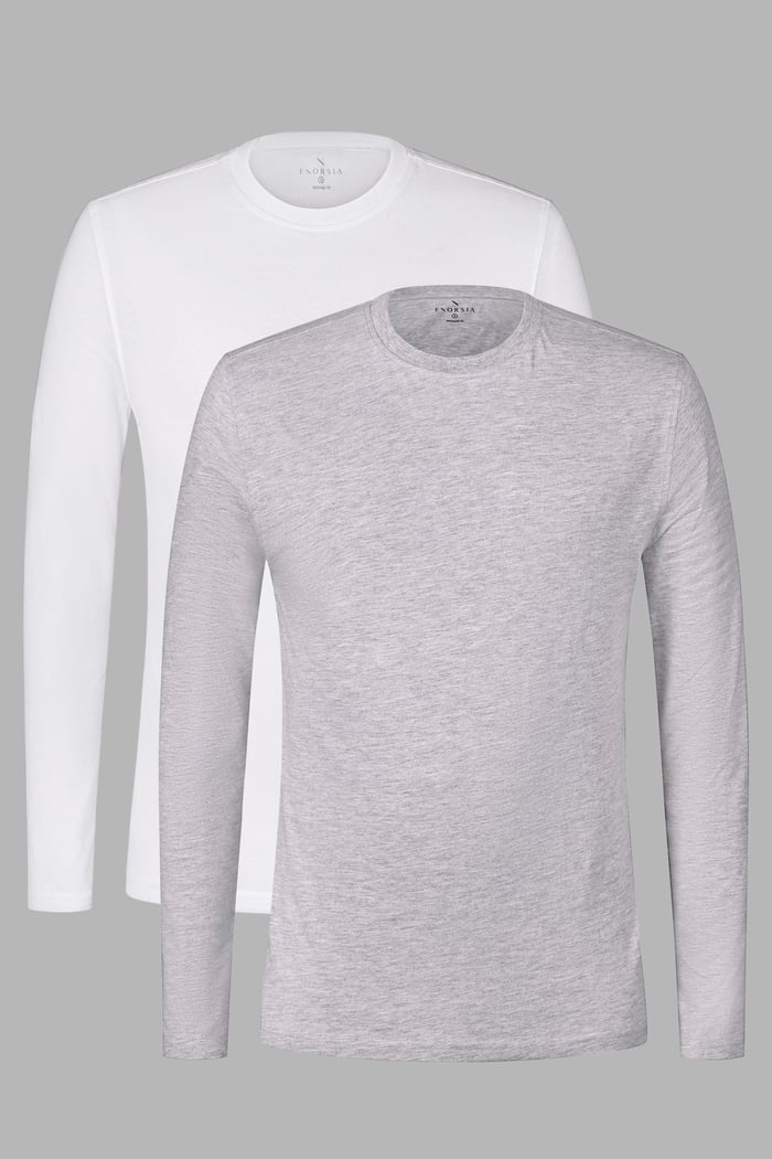 Regular Fit Long Sleeve T-Shirt 2 Pack