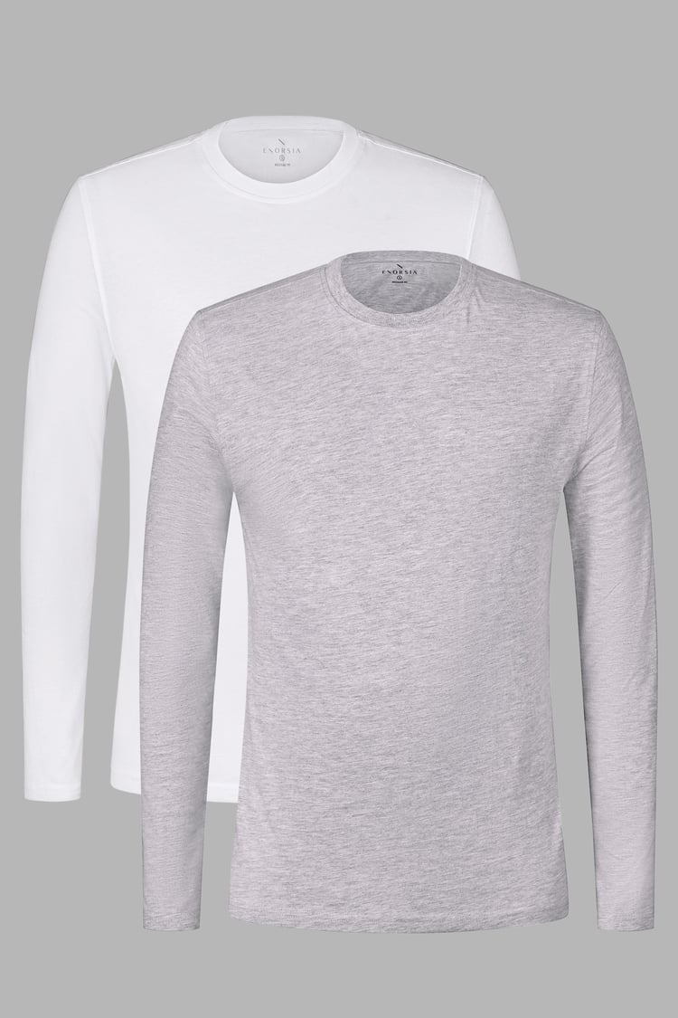 Regular Fit Long Sleeve T-Shirt 2 Pack