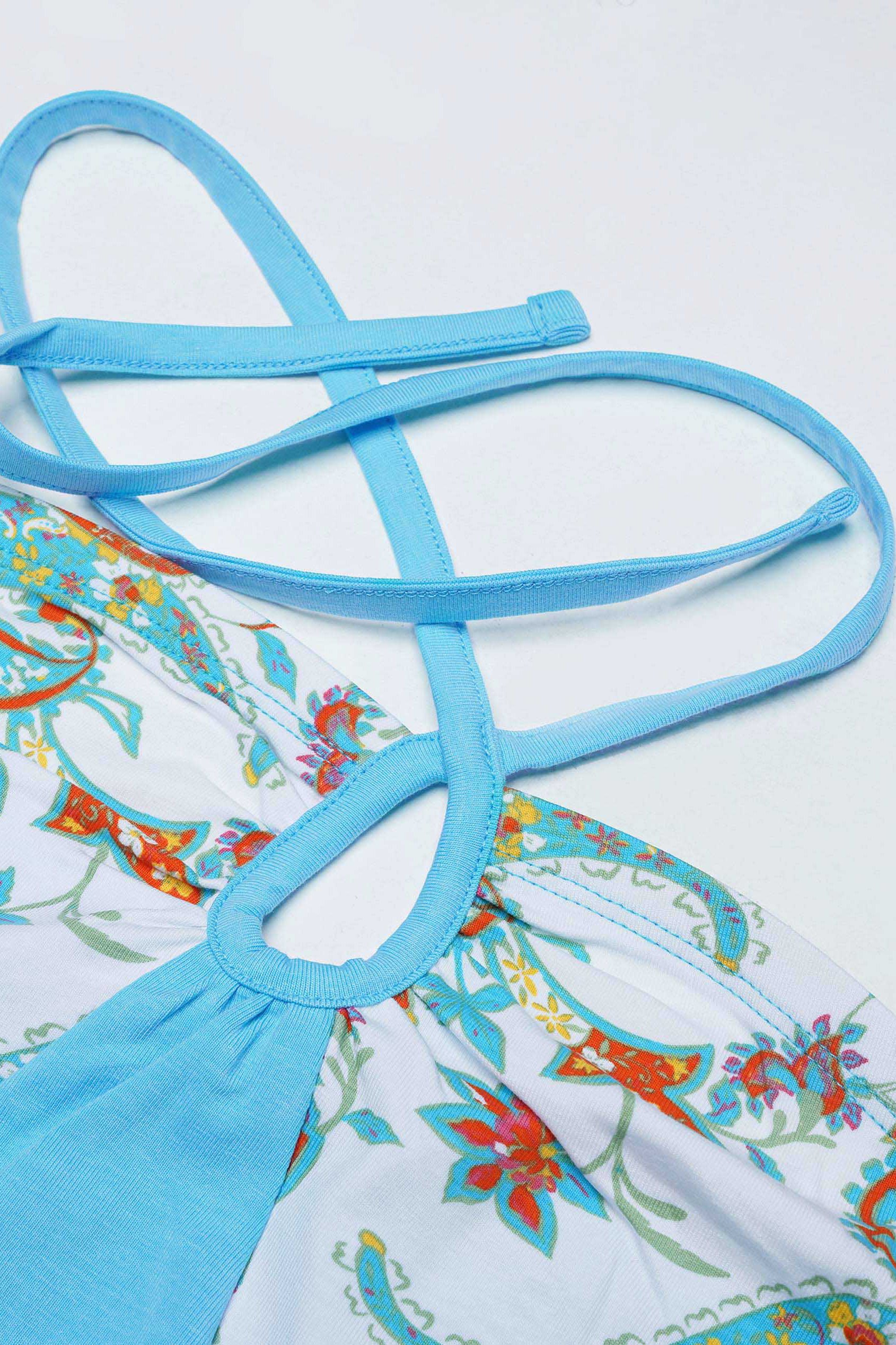 Halter Neck Floral Printed Cami