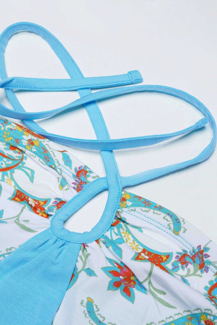 Halter Neck Floral Printed Cami