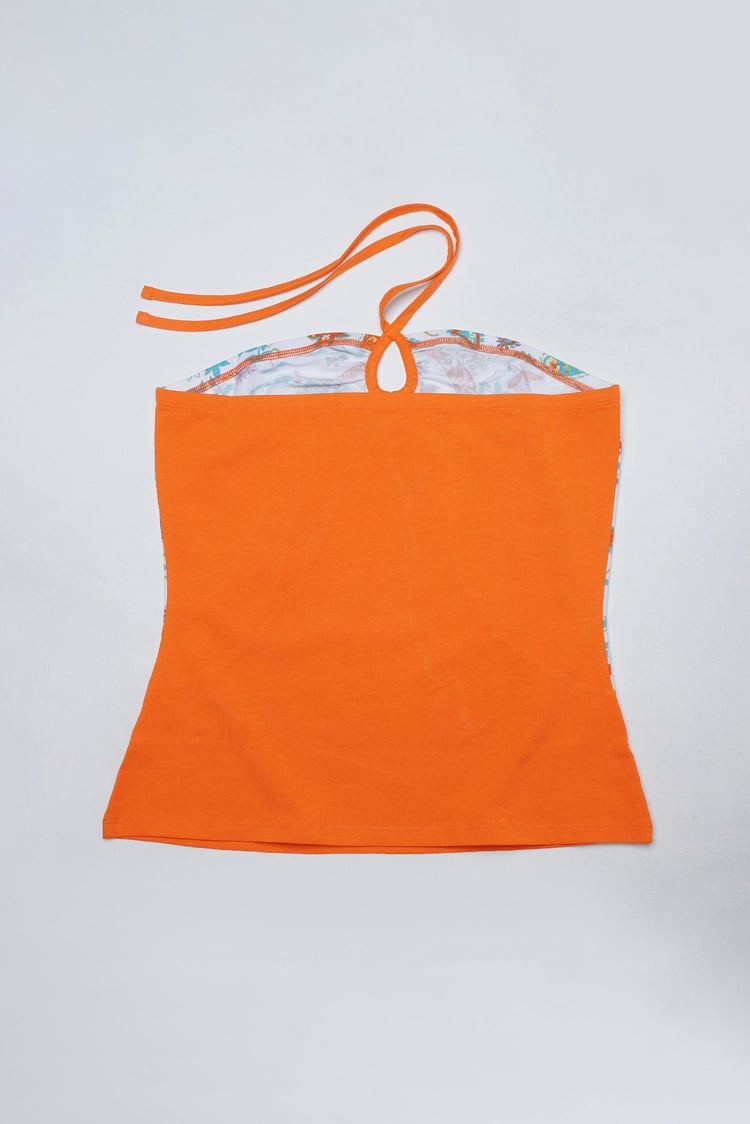 Halter Neck Floral Printed Cami