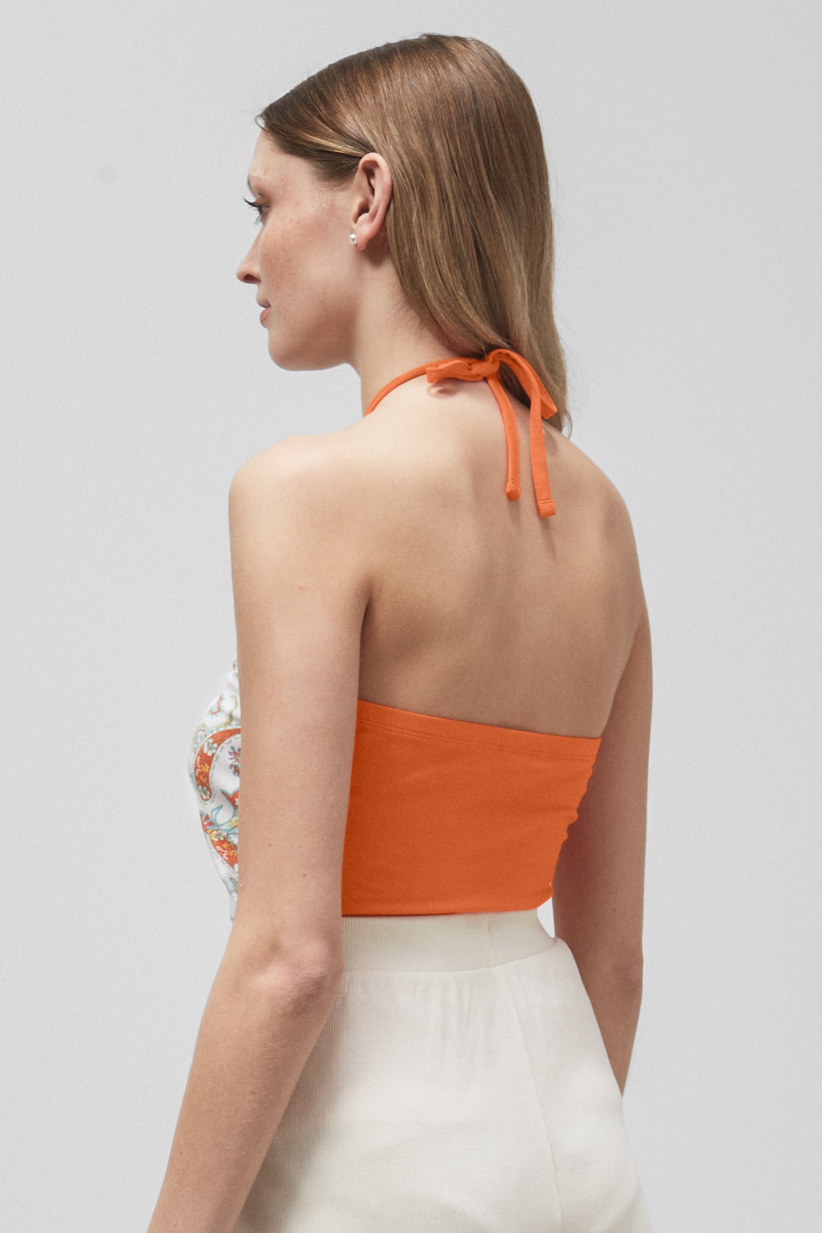 Halter Neck Floral Printed Cami