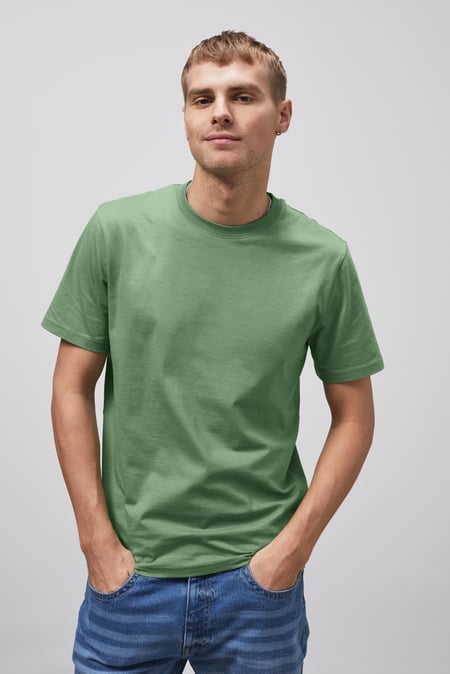 Mens Green Essential Short Sleeve T-Shirt