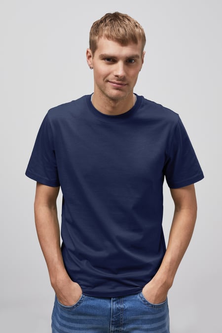 Mens Navy Essential Short Sleeve T-Shirt