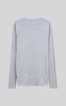 Button Detail Half Placket Long Sleeve T-shirt