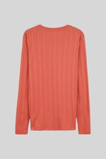 Button Detail Half Placket Long Sleeve T-shirt