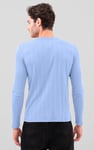 Button Detail Half Placket Long Sleeve T-shirt