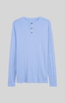 Button Detail Half Placket Long Sleeve T-shirt