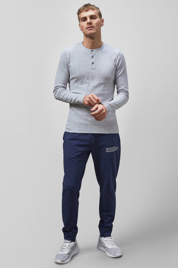 Button Detail Half Placket Long Sleeve T-shirt