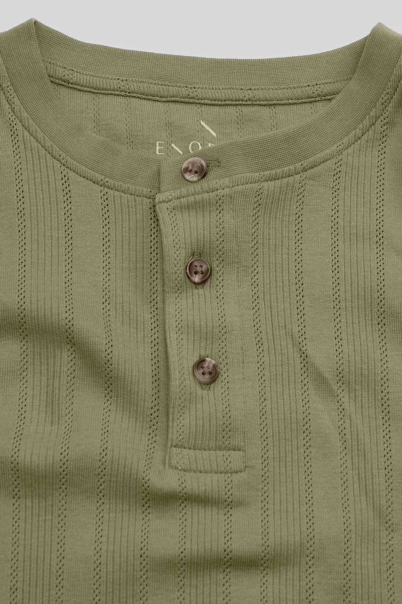 Button Detail Half Placket Long Sleeve T-shirt