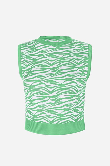 Green Zebra Printed Top