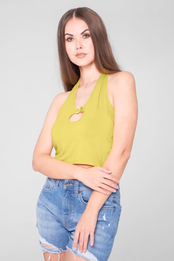Halter Neck Crop Tank Top