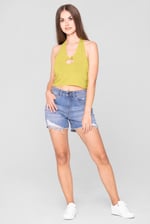 Halter Neck Crop Tank Top