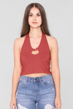 Halter Neck Crop Tank Top