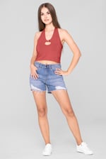 Halter Neck Crop Tank Top