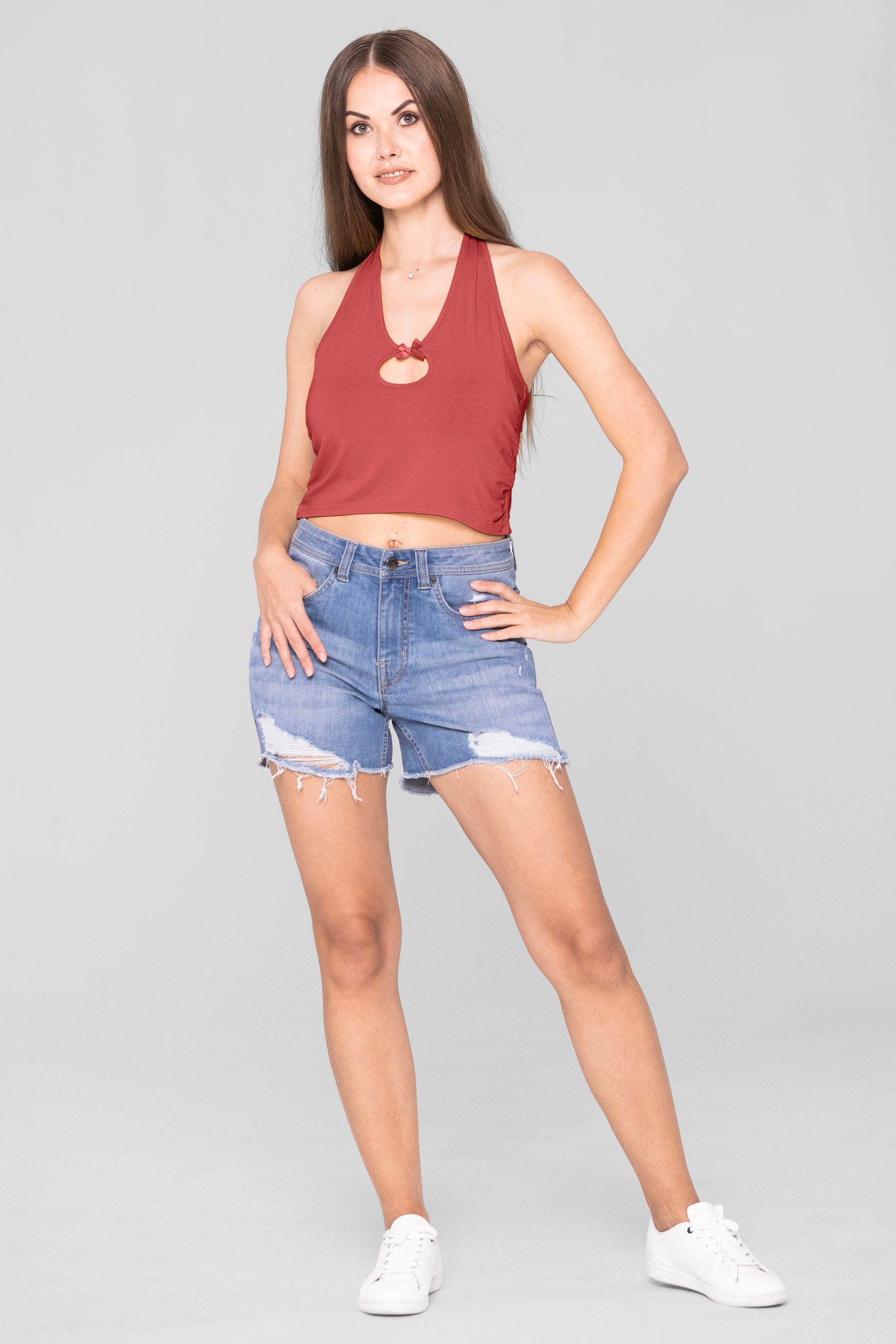 Halter Neck Crop Tank Top