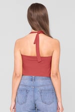 Halter Neck Crop Tank Top