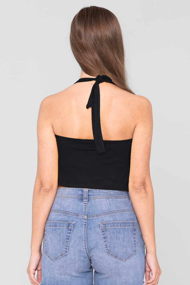 Halter Neck Crop Tank Top