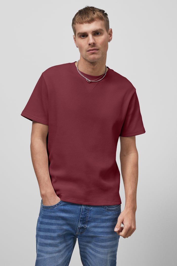 Waffle  Short Sleeve T-Shirt
