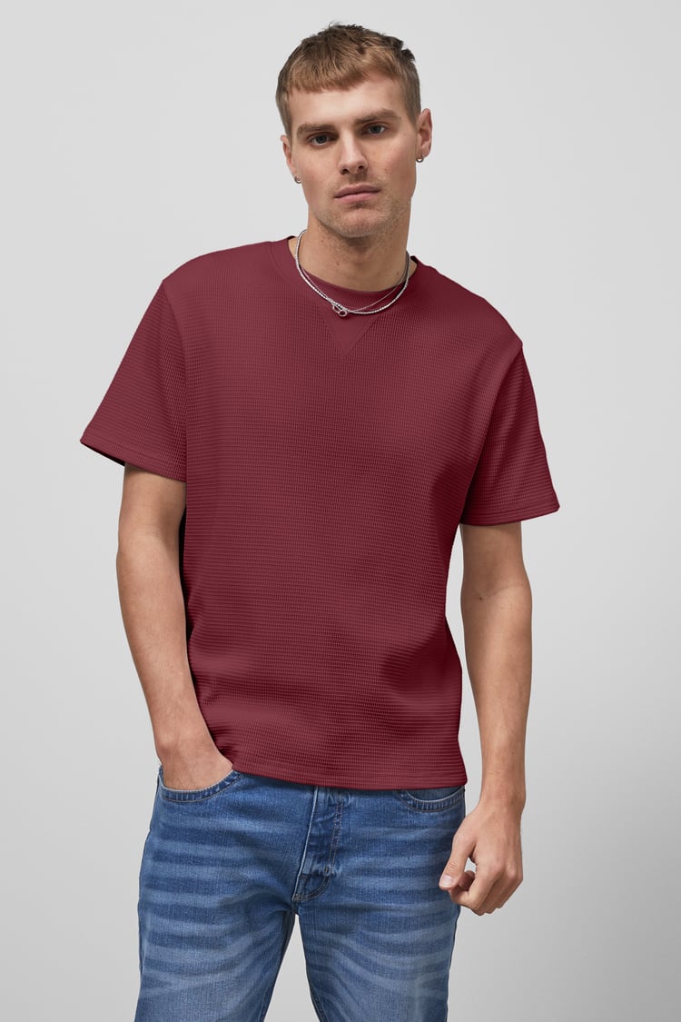 Waffle  Short Sleeve T-Shirt