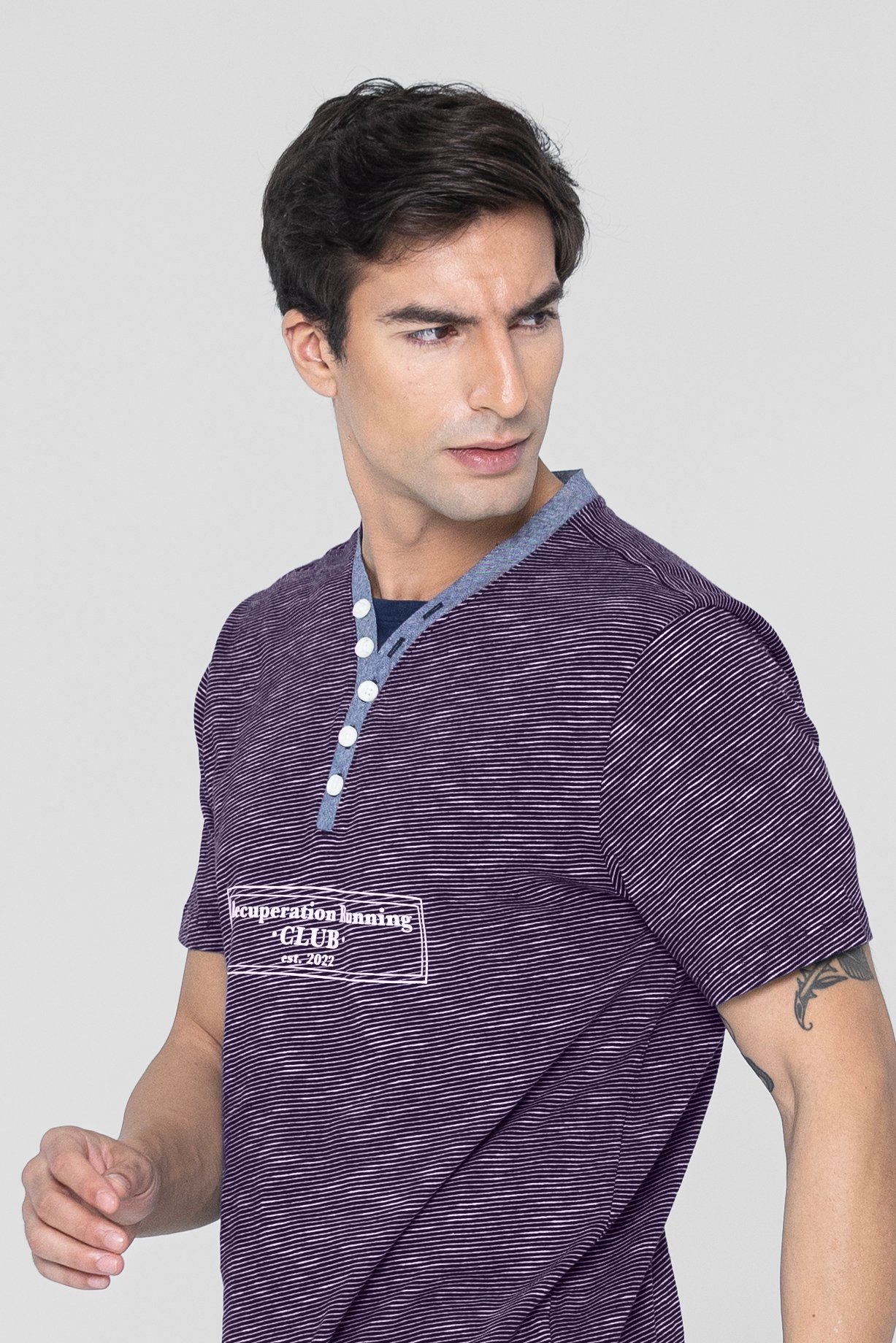 Half Placket Y/D T-Shirt