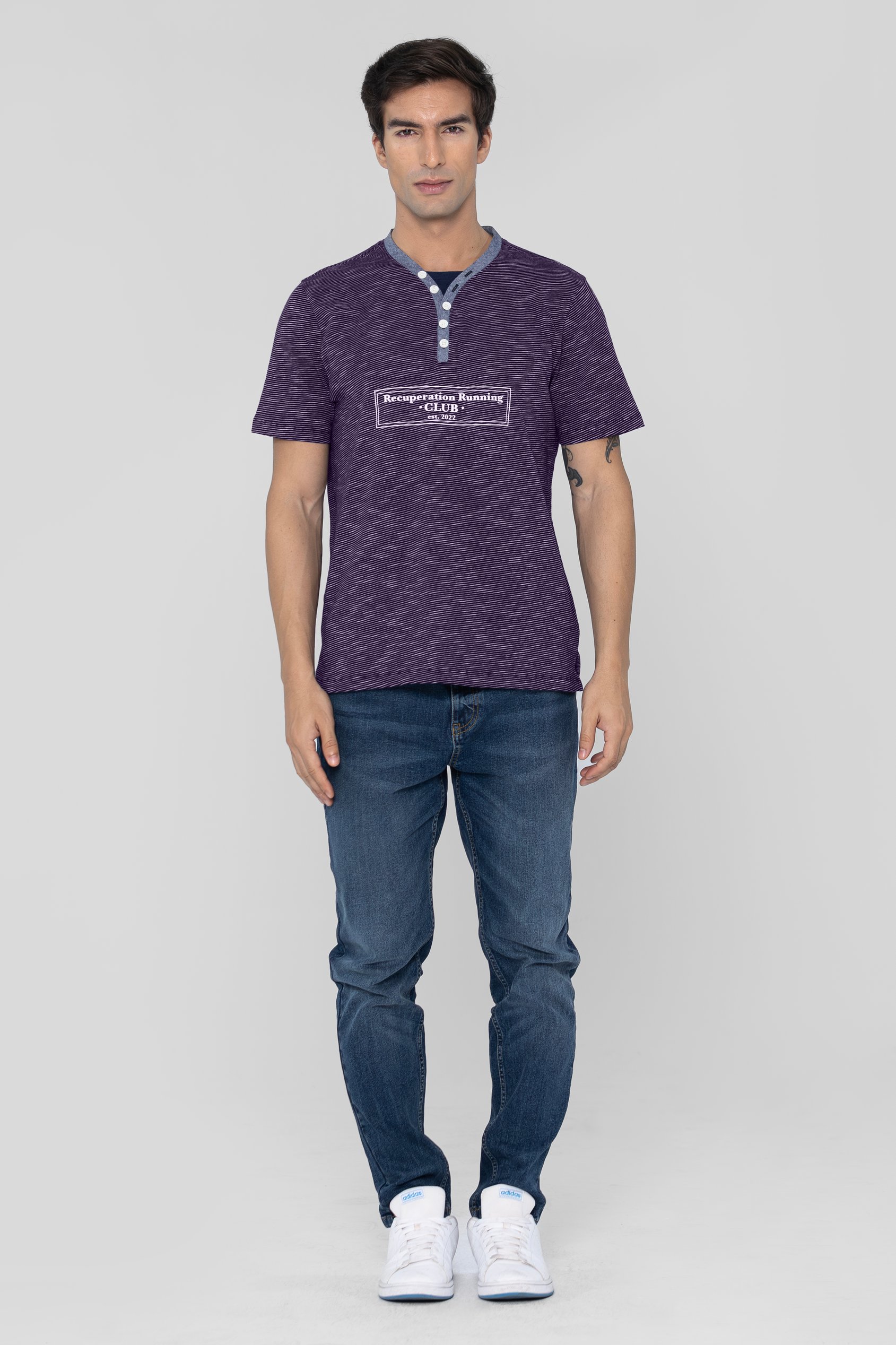 Half Placket Y/D T-Shirt