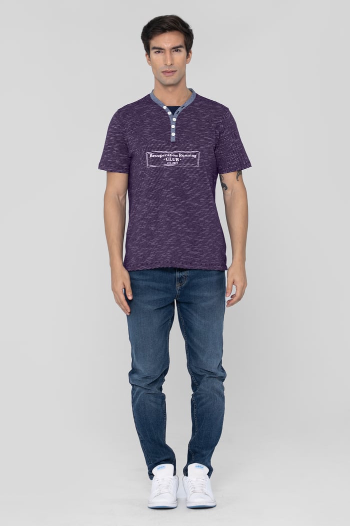 Half Placket Y/D T-Shirt