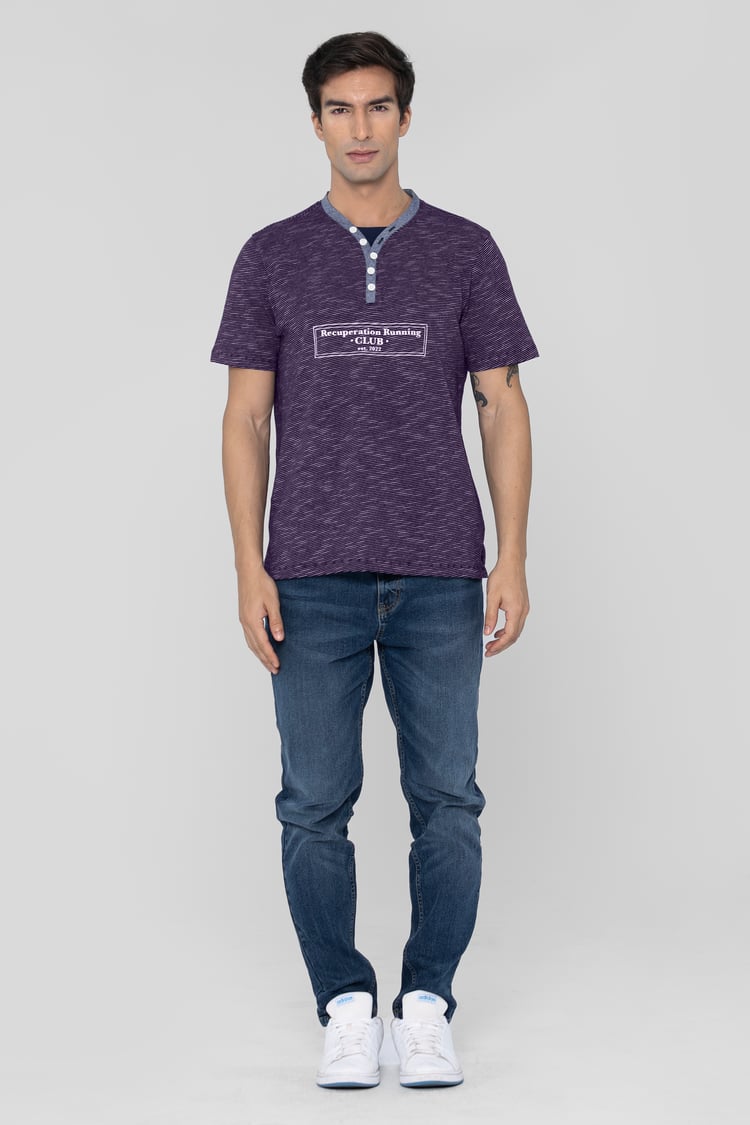 Half Placket Y/D T-Shirt