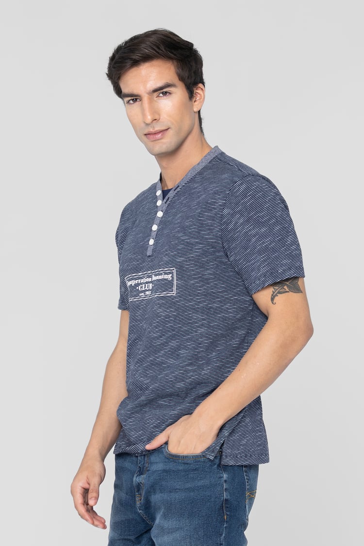 Half Placket Y/D T-Shirt