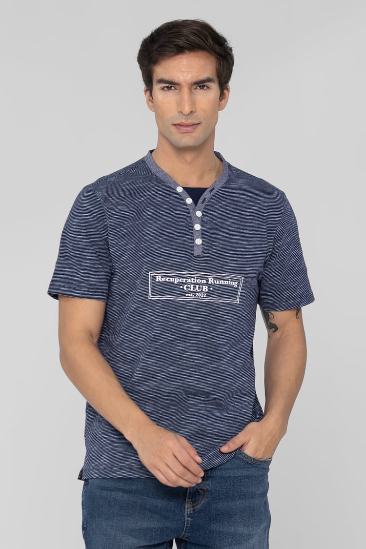 Half Placket Y/D T-Shirt