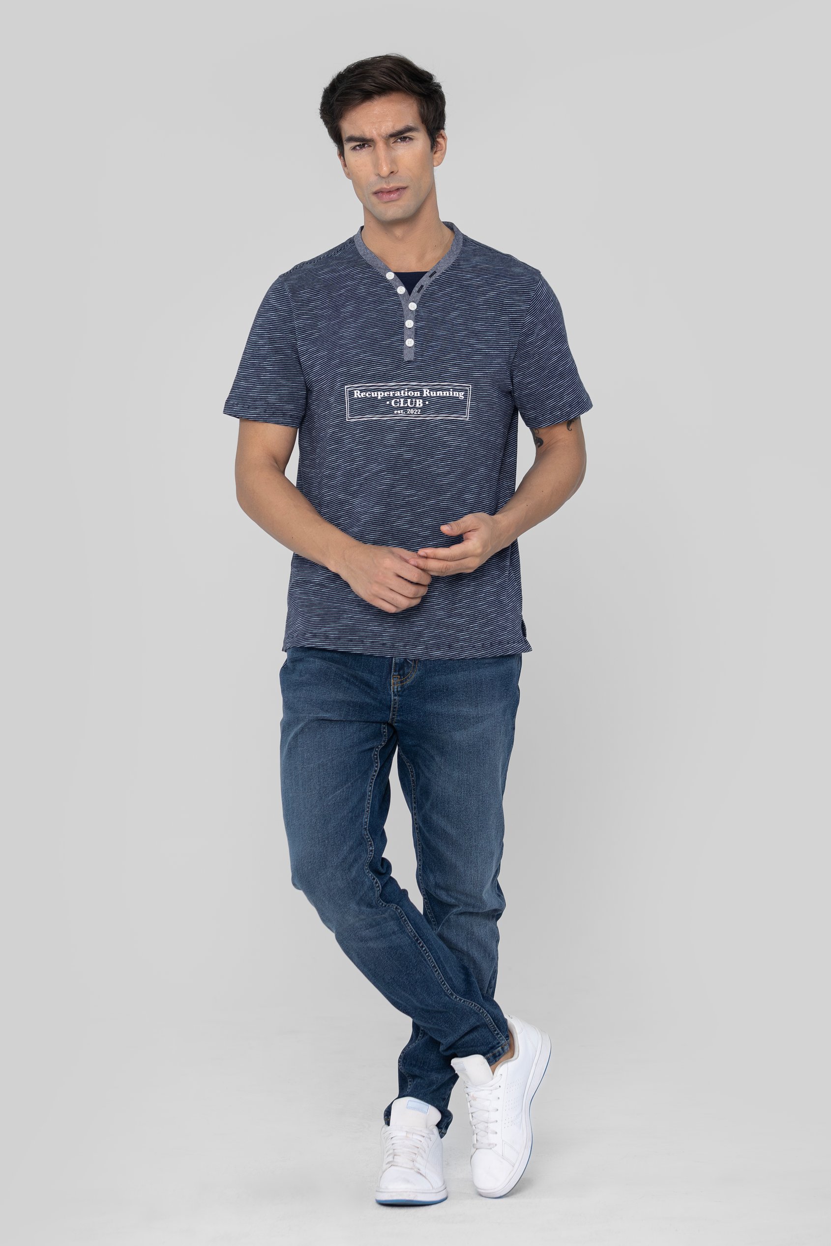 Half Placket Y/D T-Shirt