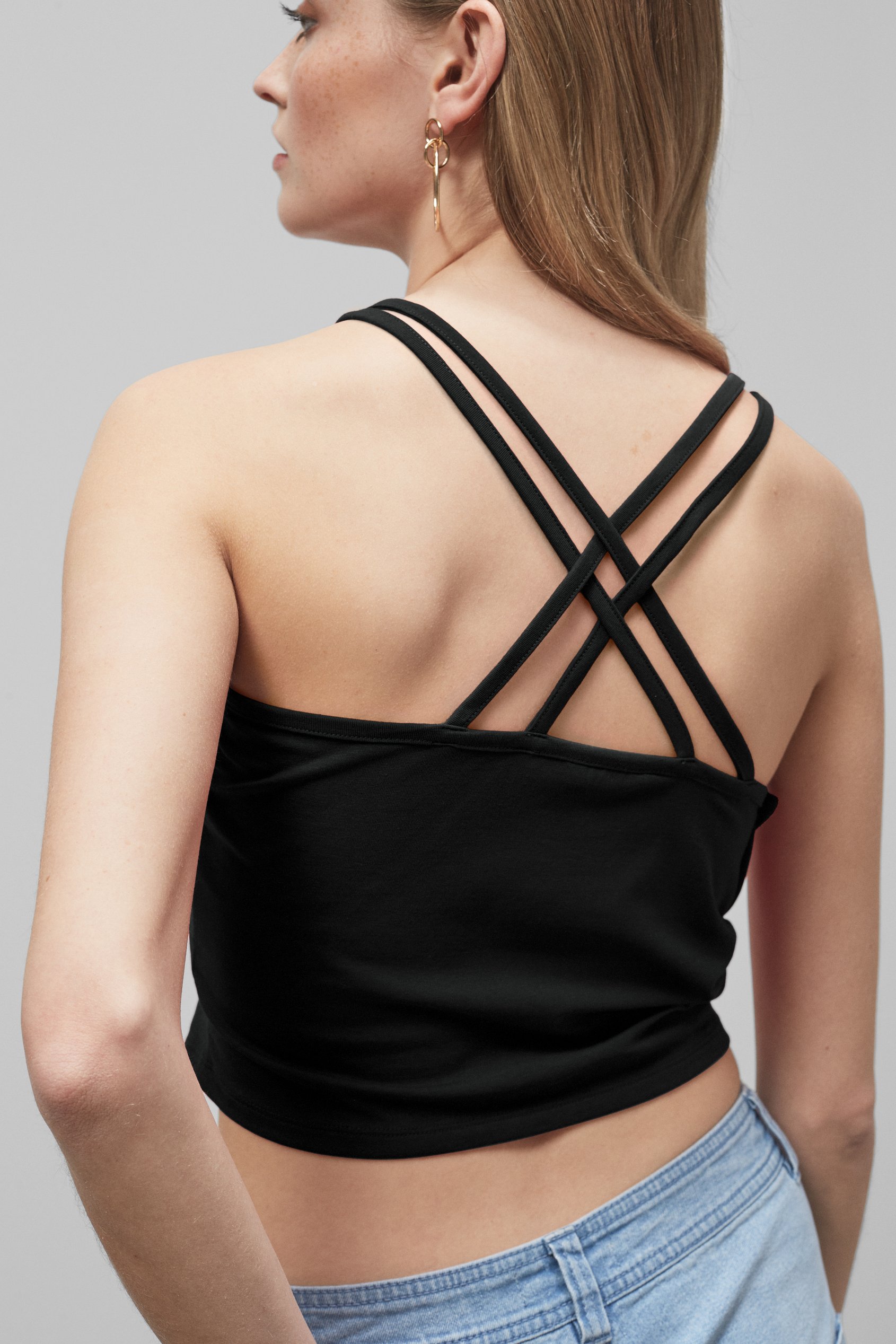 Cross Back Crop Cami