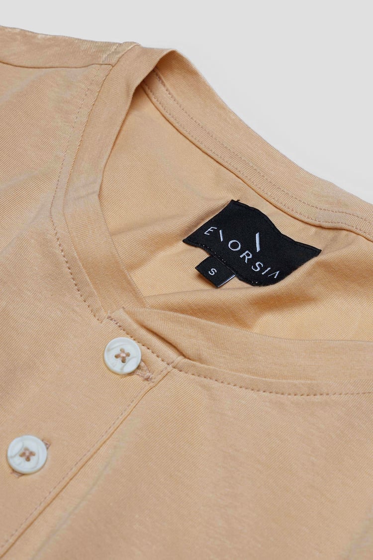 Half Placket Long Sleeve T-Shirt