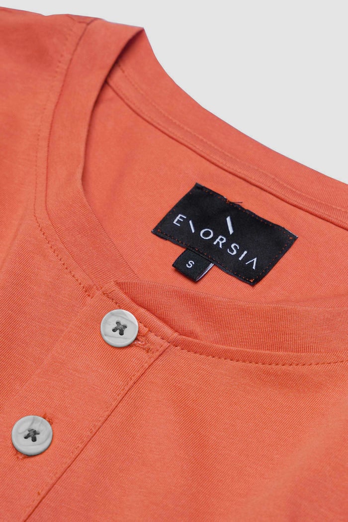 Half Placket Long Sleeve T-Shirt