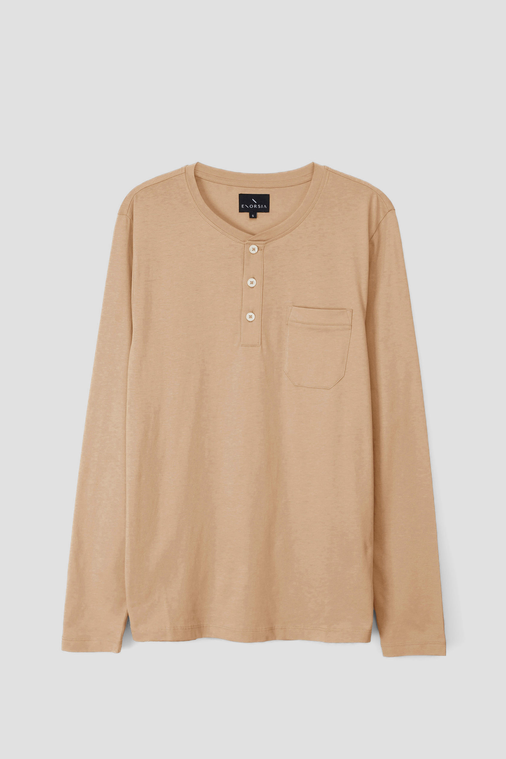 Half Placket Long Sleeve T-Shirt