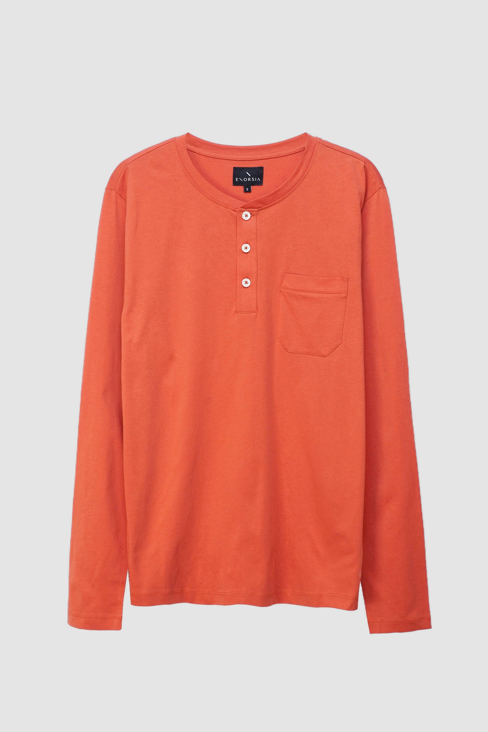 Half Placket Long Sleeve T-Shirt
