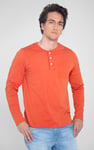 Half Placket Long Sleeve T-Shirt