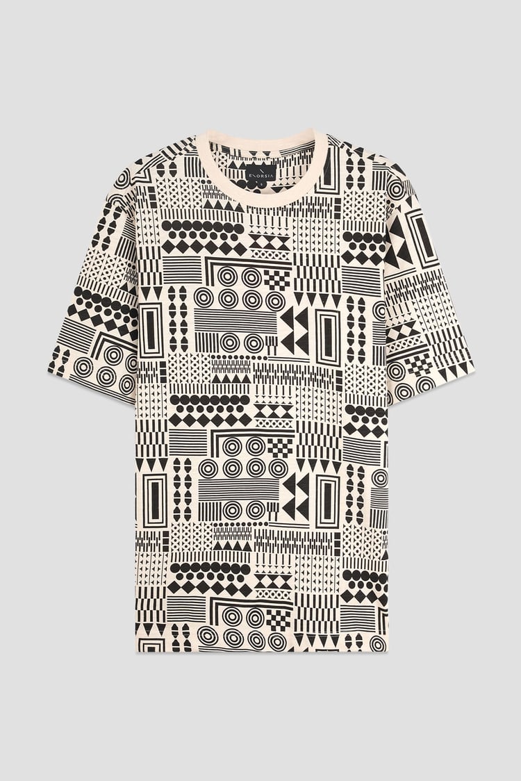 Mens Geometric Printed T-Shirt