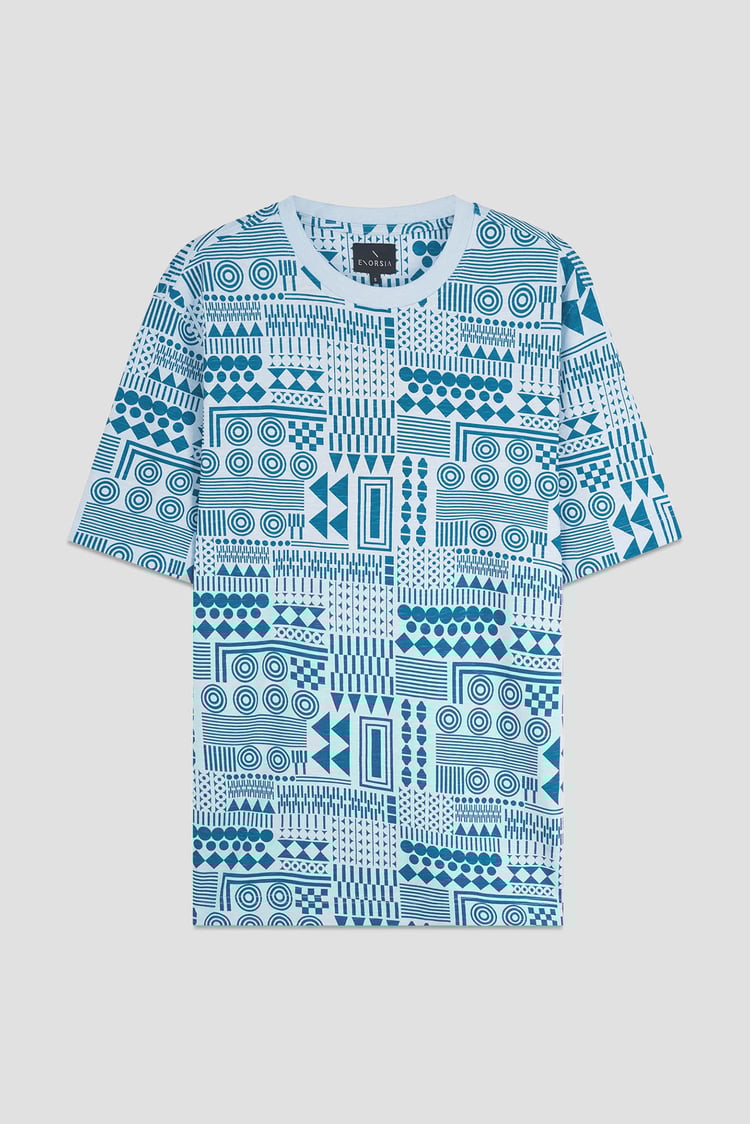 Mens Geometric Printed T-Shirt