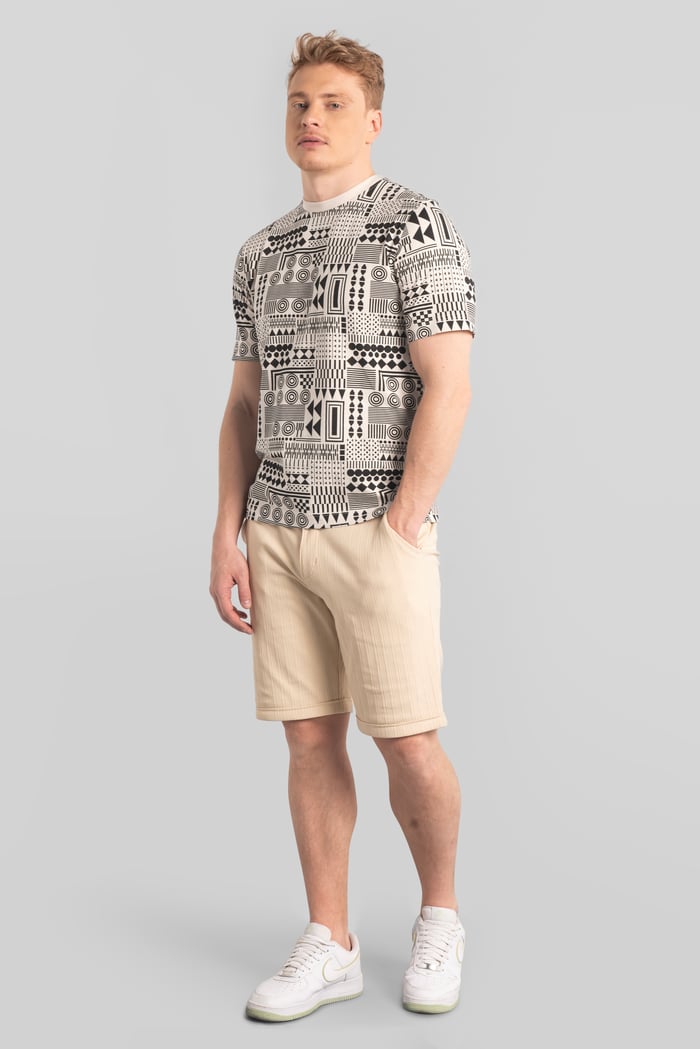 Mens Geometric Printed T-Shirt