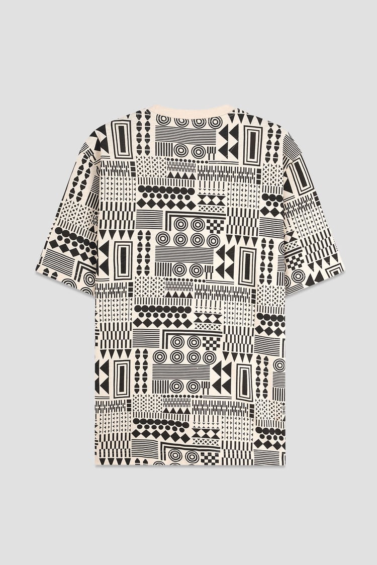 Mens Geometric Printed T-Shirt
