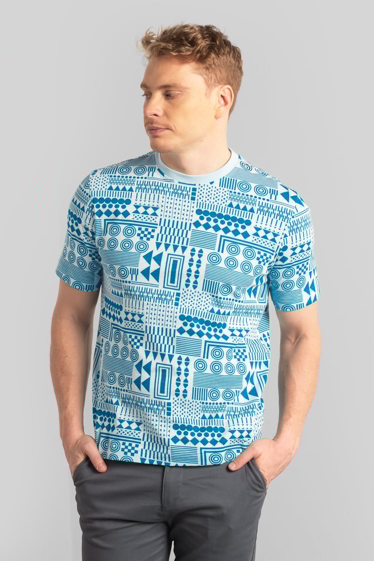 Mens Geometric Printed T-Shirt