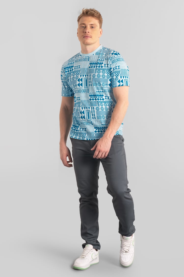 Mens Geometric Printed T-Shirt