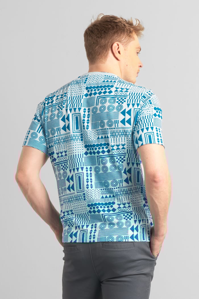 Mens Geometric Printed T-Shirt