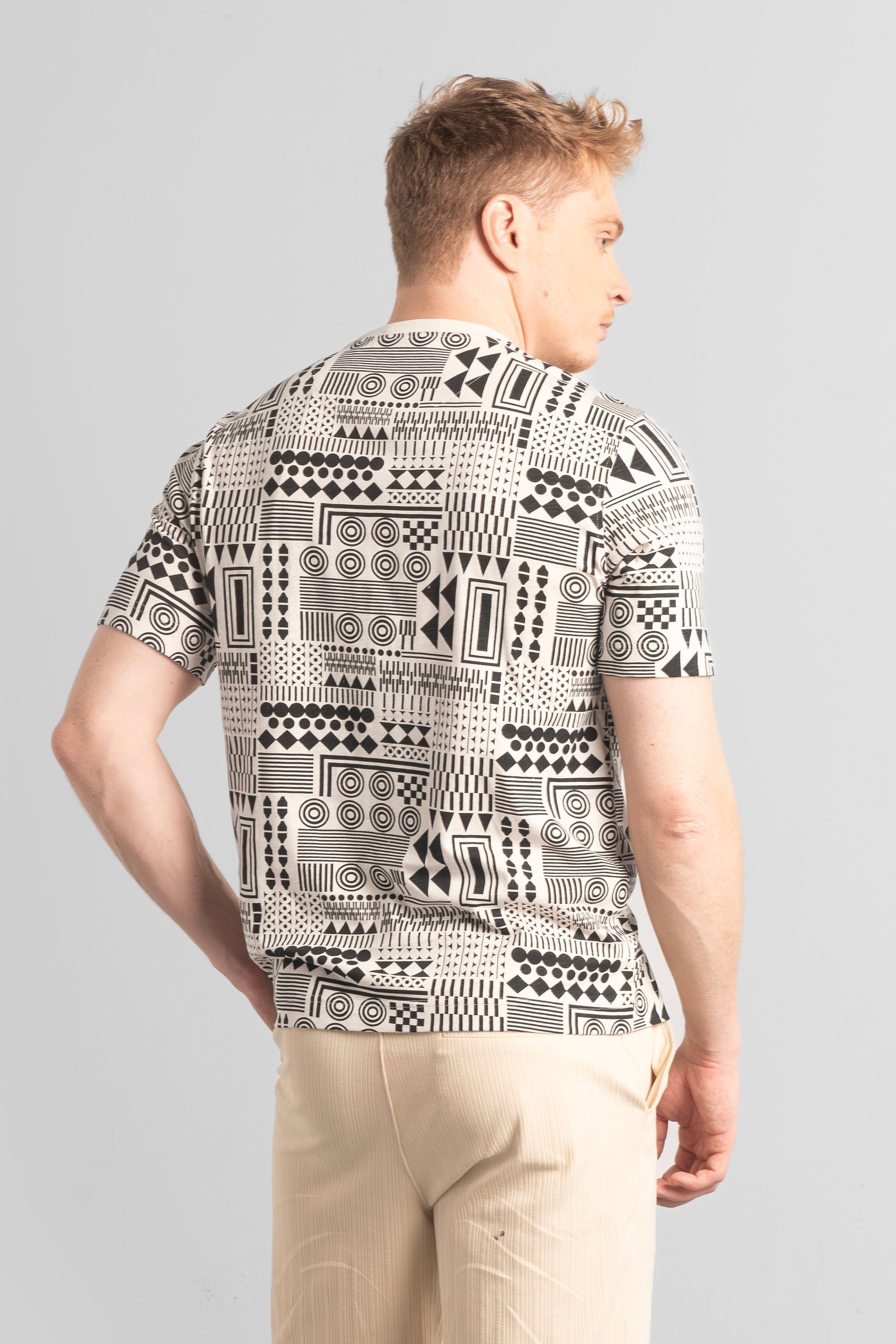Mens Geometric Printed T-Shirt