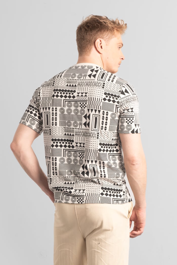 Mens Geometric Printed T-Shirt