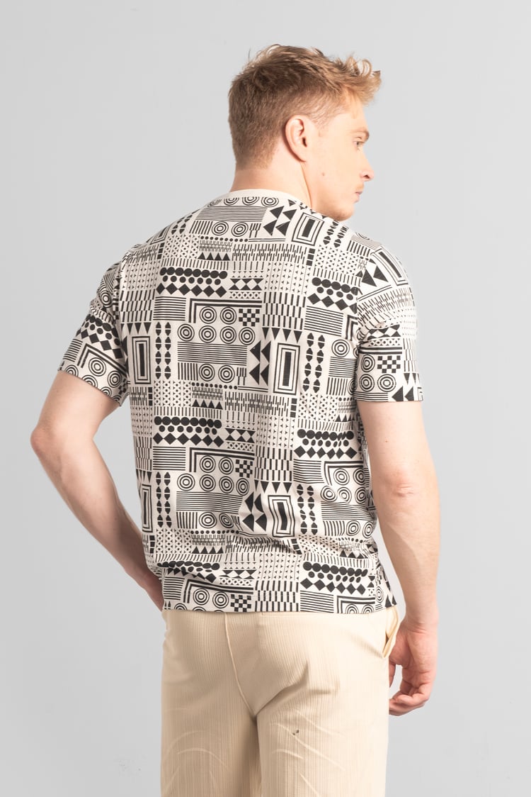 Mens Geometric Printed T-Shirt